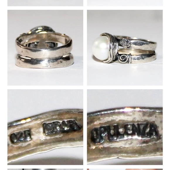Opulenza Sterling Silver Cultured Pearl Ring.  Size 7 - Picture 8 of 9